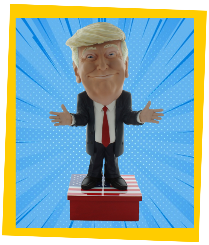 Donald Trump, Hand painted, lifelike PVC figurine of your favourite World Leader.